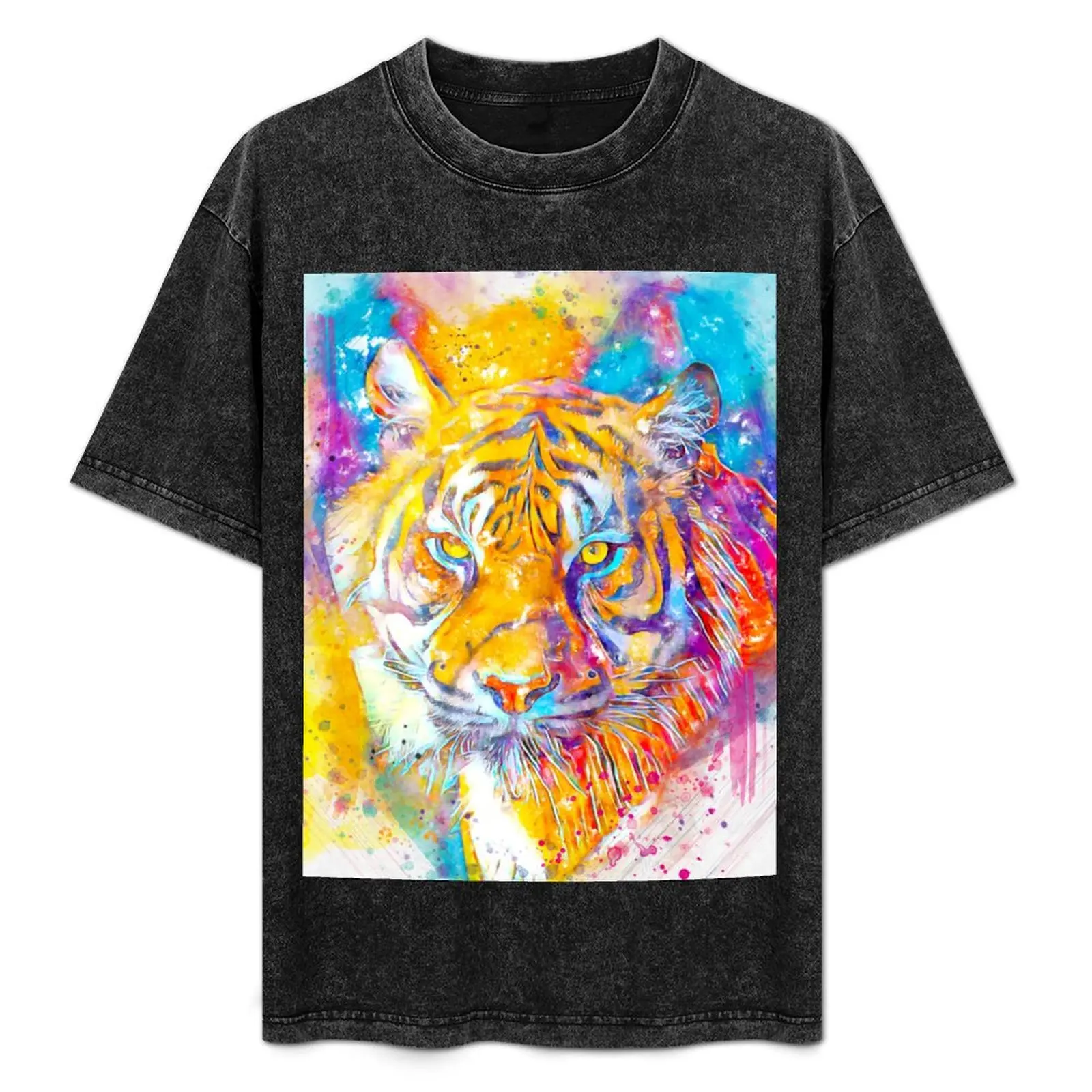 

Watercolor collection iger T-Shirt vintage t shirts heavyweights oversized graphic tee mens workout shirts