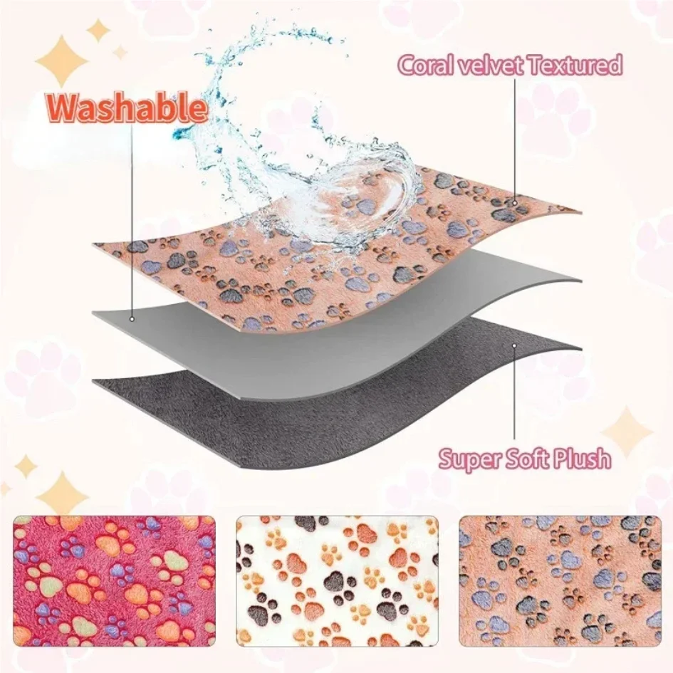 Soft Sleep Mat for Hamster Pet Pee Pad Puppy Kitten Blanket Bed Mat Guinea Pig Plush Mat Bed Small Animal Mat for Rabbit Hamster