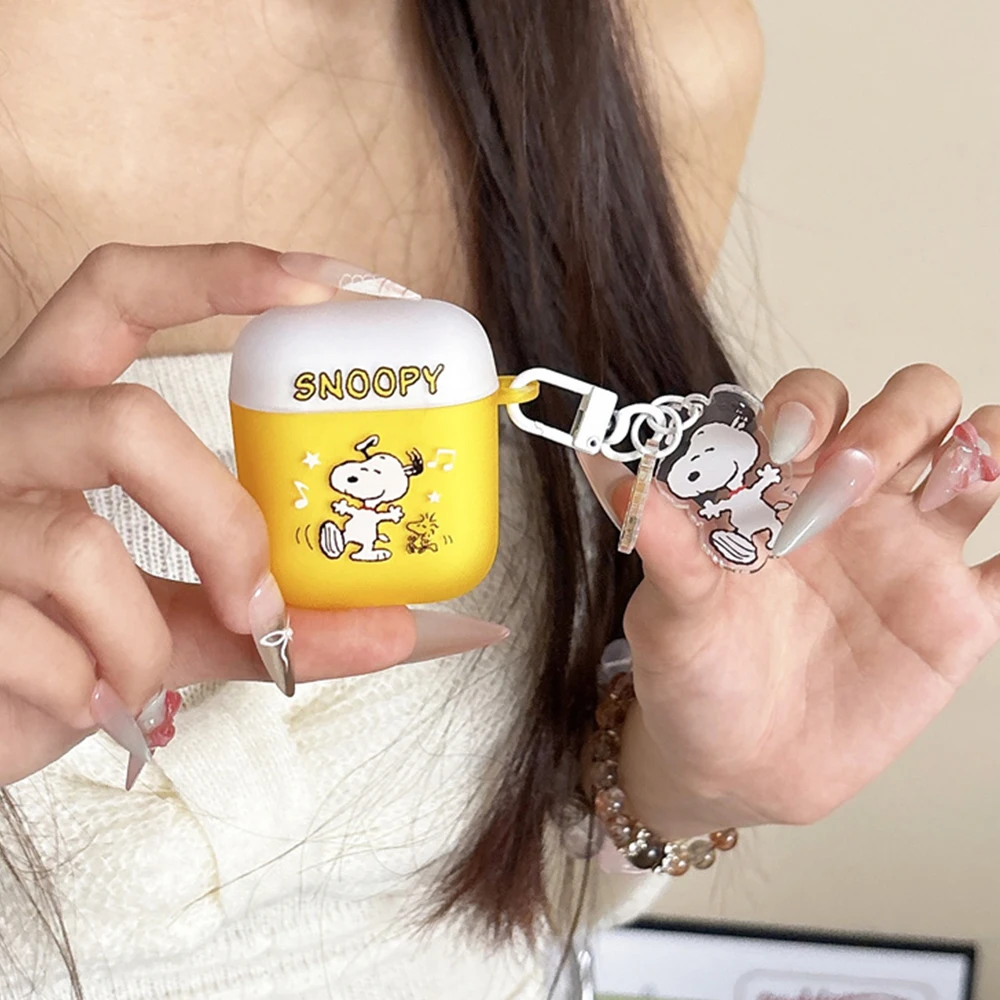 Ins سنوبي اللون الصدام سيليكون حقيبة سماعة الاذن ل Airpods 4 1 2 3 Pro 2 Pro2 سماعة لاسلكية تعمل بالبلوتوث سماعة واقية لينة غطاء