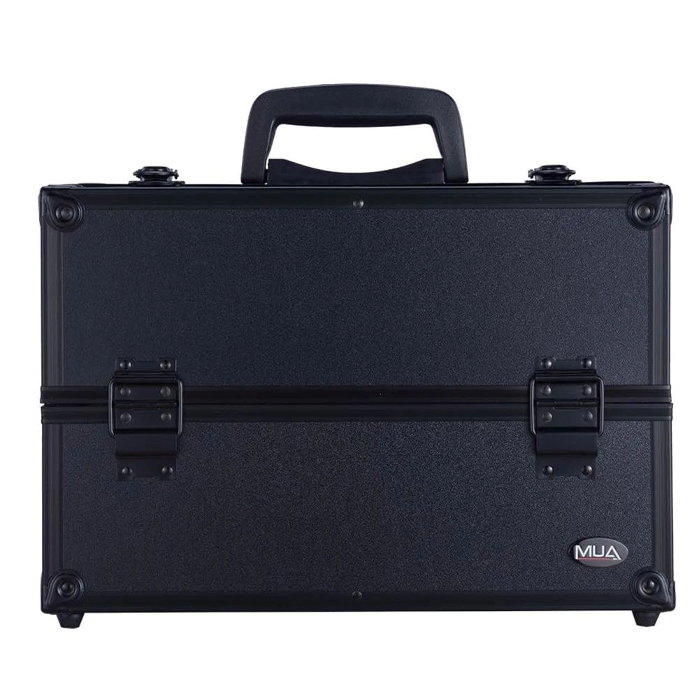 กระเป๋าเครื่องสำอางสำหรับช่างแต่งหน้ามืออาชีพ พร้อมถาดปรับขยายได้ สำหรับใส่ผลิตภัณฑ์ดูแลผิว ผม และแปรง