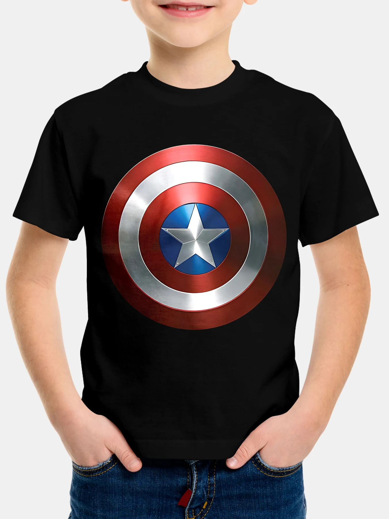 

Marvel Captain America 3D Print Baby Clothing 5 To 14 Years Male Outdoor Clothes for Children Boy Girl Child T-Shirt Top Shirts