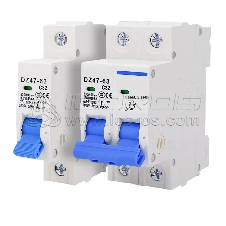 DZ47 DZ47-63 House MCB with Indication/C Type Mini Circuit Breaker/1-4 Pole 16A 20A 32A 25A 6A 40A 50A 63A Household Air Switch