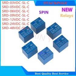 5PCS/Lot Relays SRD-03VDC 05VDC 06VDC 09VDC 12VDC 24VDC 48VDC-SL-C 3V 5V 6V 9V 12V 24V 48V 10A 250VAC 5PIN T73