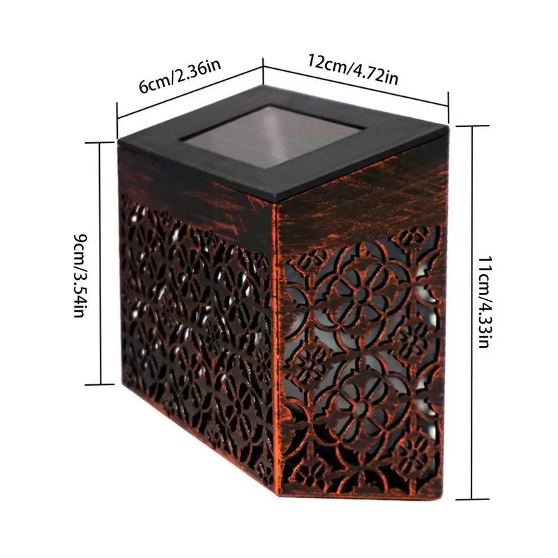 مصابيح جدارية للحدائق مقاومة للماء ، مصابيح شمسية مجوفة ، إضاءة جدارية خارجية ، مصابيح زخرفية برونزية ، دافئة وبيضاء ، من من من نوع mAh