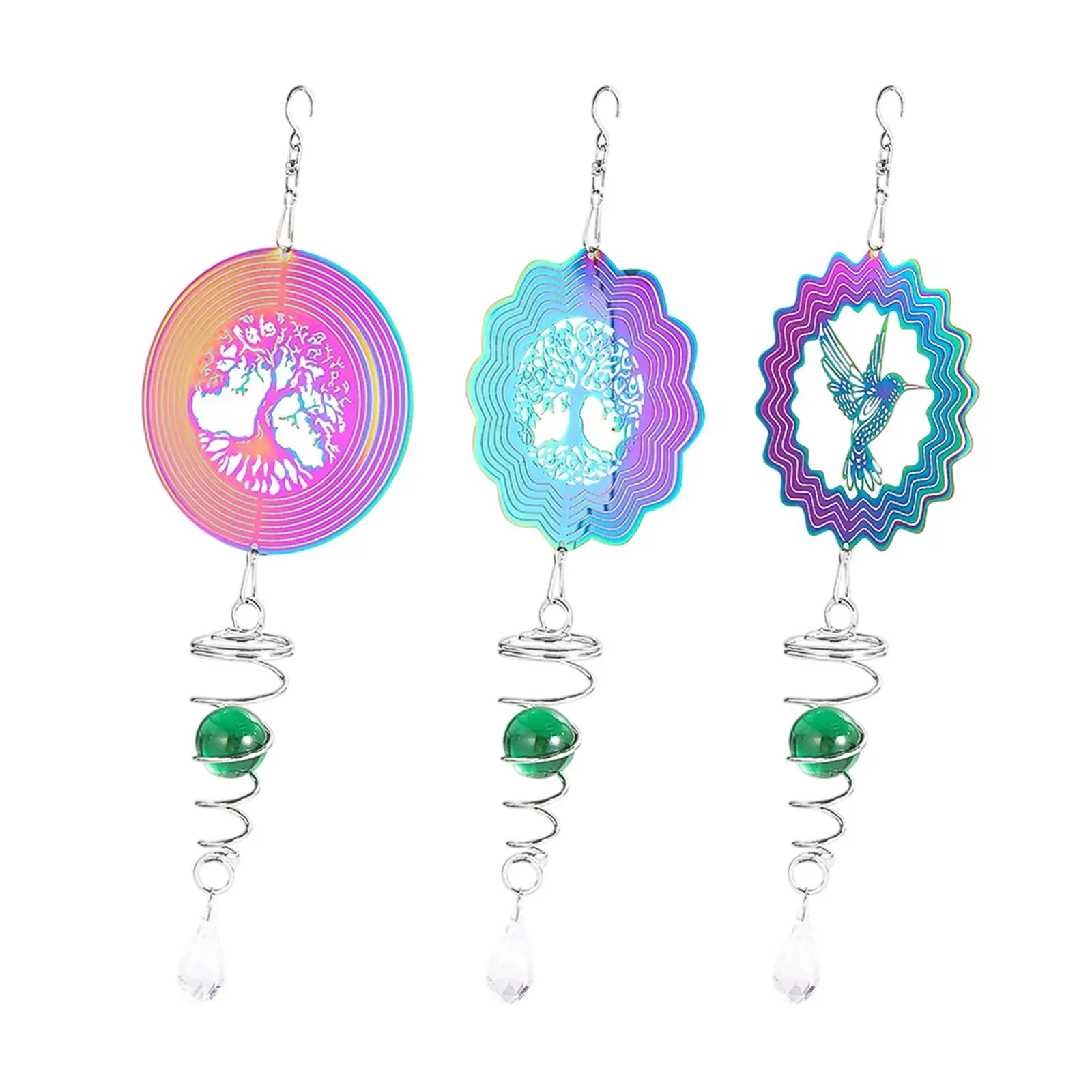 

Wind Spinner Cut Metal Art Geometric Wind Sculpture Yard Art Decor Ornament for Indoor Outdoor Farmhouse Wall Office Living Room