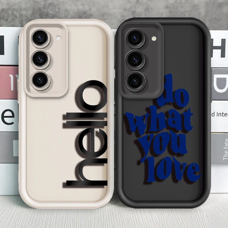 

Black And Beautiful Letter Graphics For Samsung Note 20 S24 S23 S22 S21 S20 Ultra Plus FE A25 A23 A22 A15 A31 5G Eye Ladder TPU
