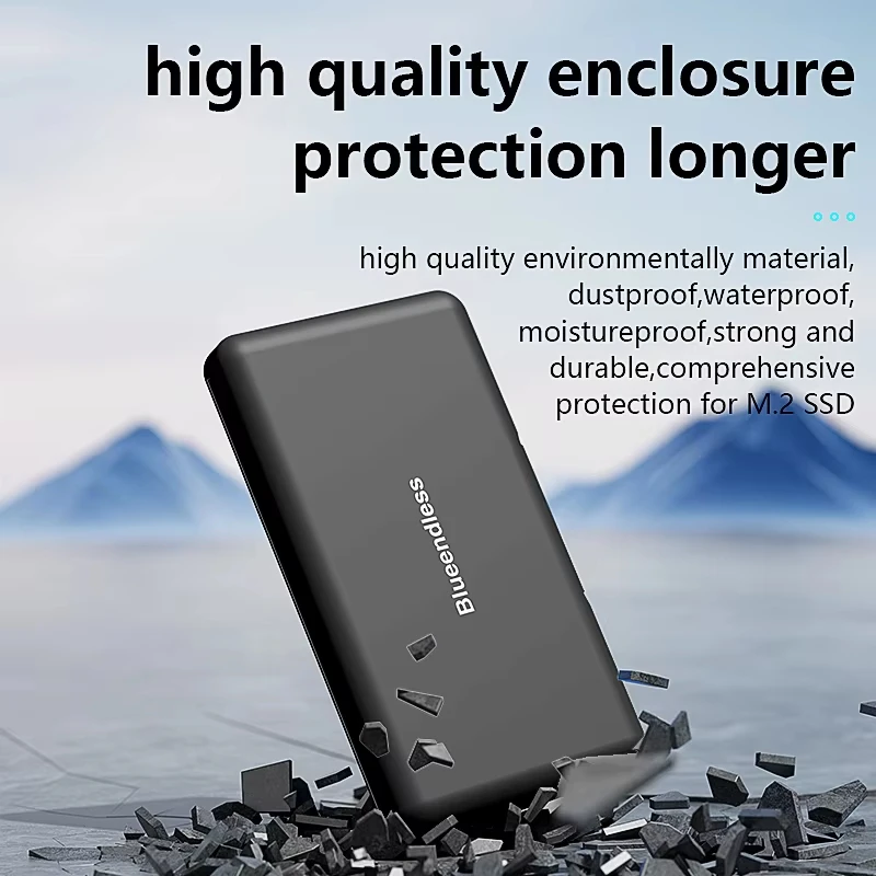 4-Slot M.2 SSD Case Storage Case 2280 SSD Enclosure Bag for SSD Case SATA NVme Hard Disk Box for SSD Shockproof Portable Box