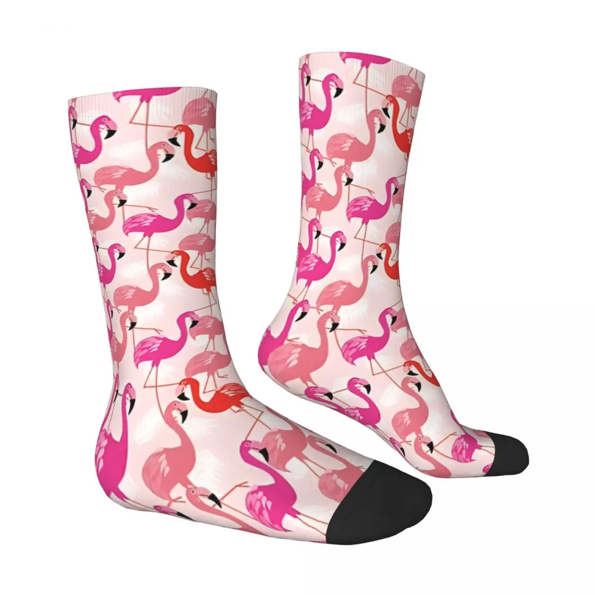 Calcetines con estampado de flamencos para hombre y mujer, medias de primavera, verano, otoño e invierno, regalo, novedad