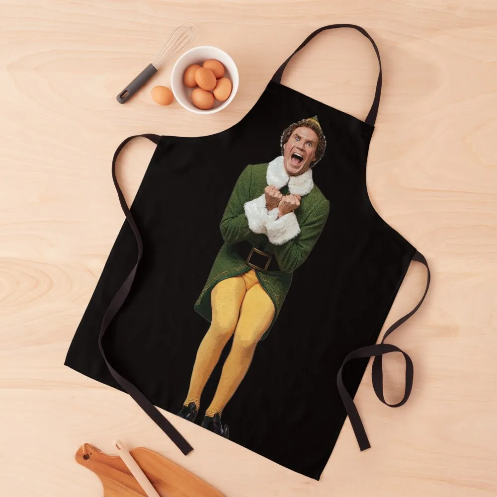 

BUDDY THE ELF! Will Ferrell Elf Christmas movie Apron kitchen accessories halloween apron