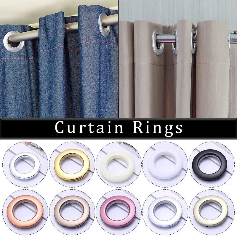 New Curtain Grommet Eyelet Rings Curtain Eyelet Ring Low Noise Roman Ring Slide Blinds Drapery Accessories Home Decor 80Pcs