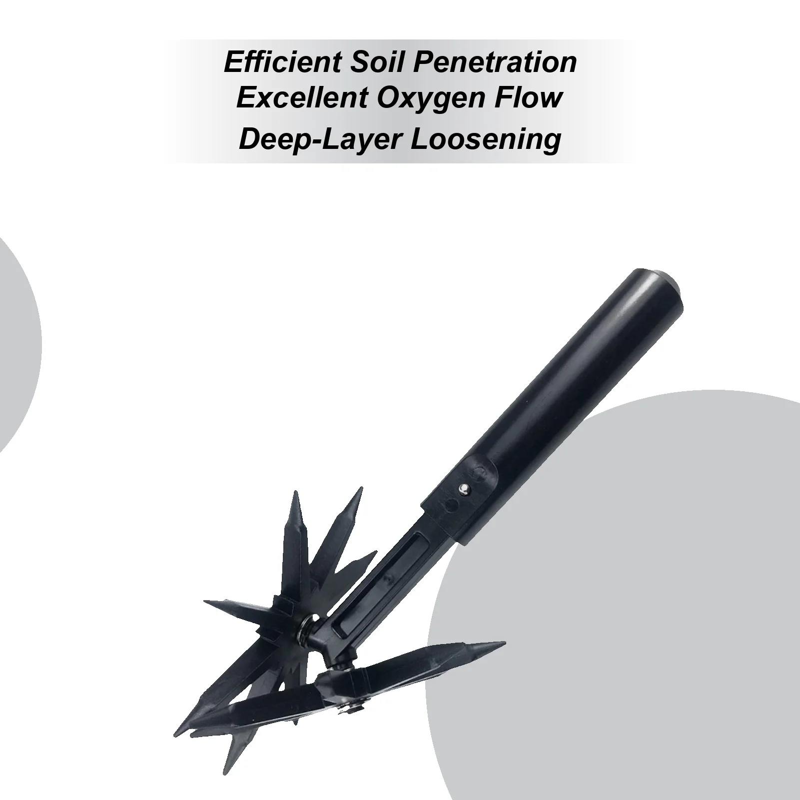 

Hand Tiller Soil Tiller for Gardening Soil Cultivator Tool for Farming Aeration Planting Potting Edging Vegetable Landscaping
