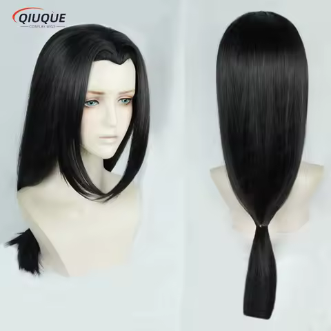 Anime Uchiha Itachi 60cm Long Black Styled OW Hanzo Shimada Heat Resistant Hair Cosplay Costume Wig + Free Wig Cap