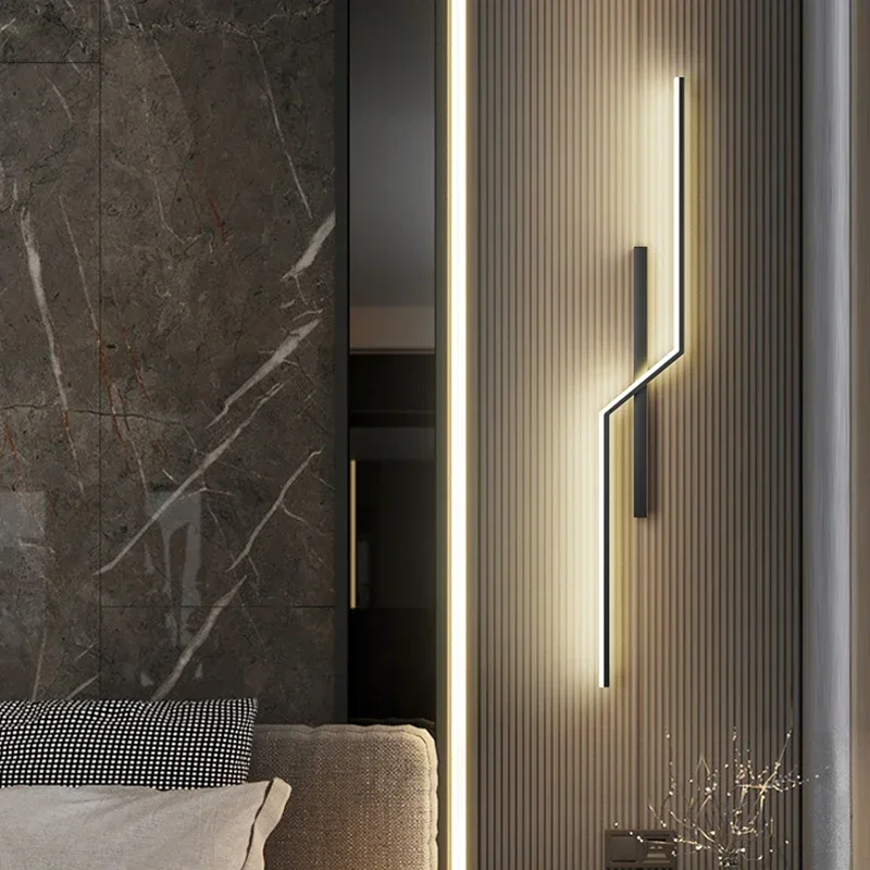 Imagem -02 - Modern Led Wall Lamp For Living Room Bedside Wall Lights Stair Art Home Decoração Lâmpadas Iluminação Wall Sconce Sala de Jantar Quarto