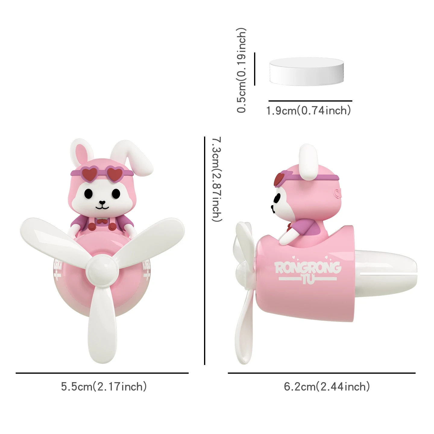 Unscent No Perfume DIY Fragrance cute fun pilot rotate plane car air freshener ornament interior accessories decoration diffuser - view 6