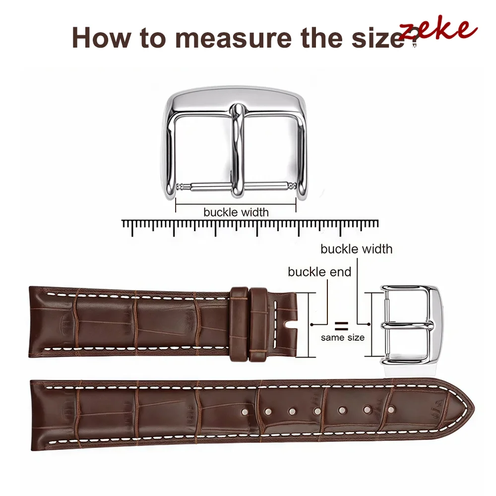 Multiple Styles Stainless Steel Watch Buckle 16mm-24mm Polished Matte Silver Replacement Pin Clasp for Men Women Watch Straps image 6