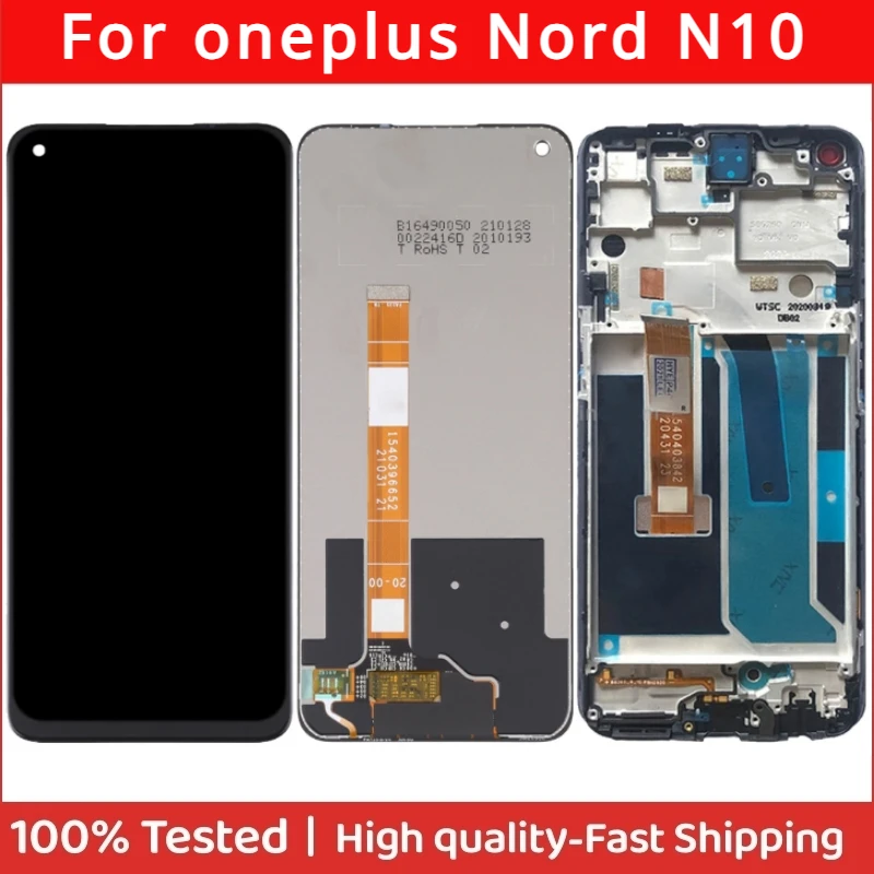 

IPS 6.49'' For OnePlus Nord N10 5G LCD Display With Frame Touch Screen Digitizer BE2029 BE2025 BE2026 BE2028