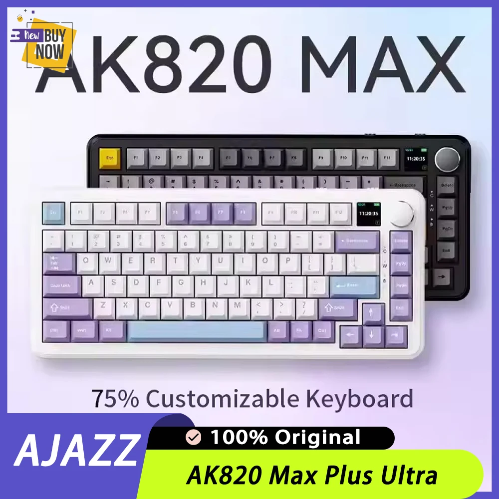 AJAZZ AK820 Max Plus Ultra المغناطيسي التبديل لوحة المفاتيح الميكانيكية ثلاثي الوضع الساخن مبادلة الألعاب لوحة المفاتيح RGB ألعاب الكمبيوتر المحمول الملحقات #1