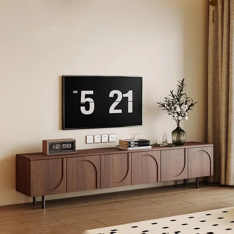 Italian Practical Tv Cabinet Unique Curved Premium Elegant Tv Cabinet Wooden Spacious Muebles Para Hogar Living Room Furniture