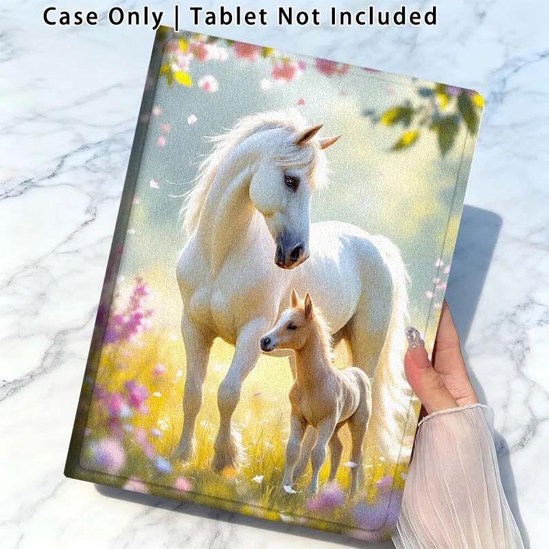 CuteTwo Horses For Xiaomi Poco Redmi Pad 2 4 5 6 6S 7 7S SE Pro Ultra Max 14 11 8.8 11.2 12.5 Inch Tablet Case