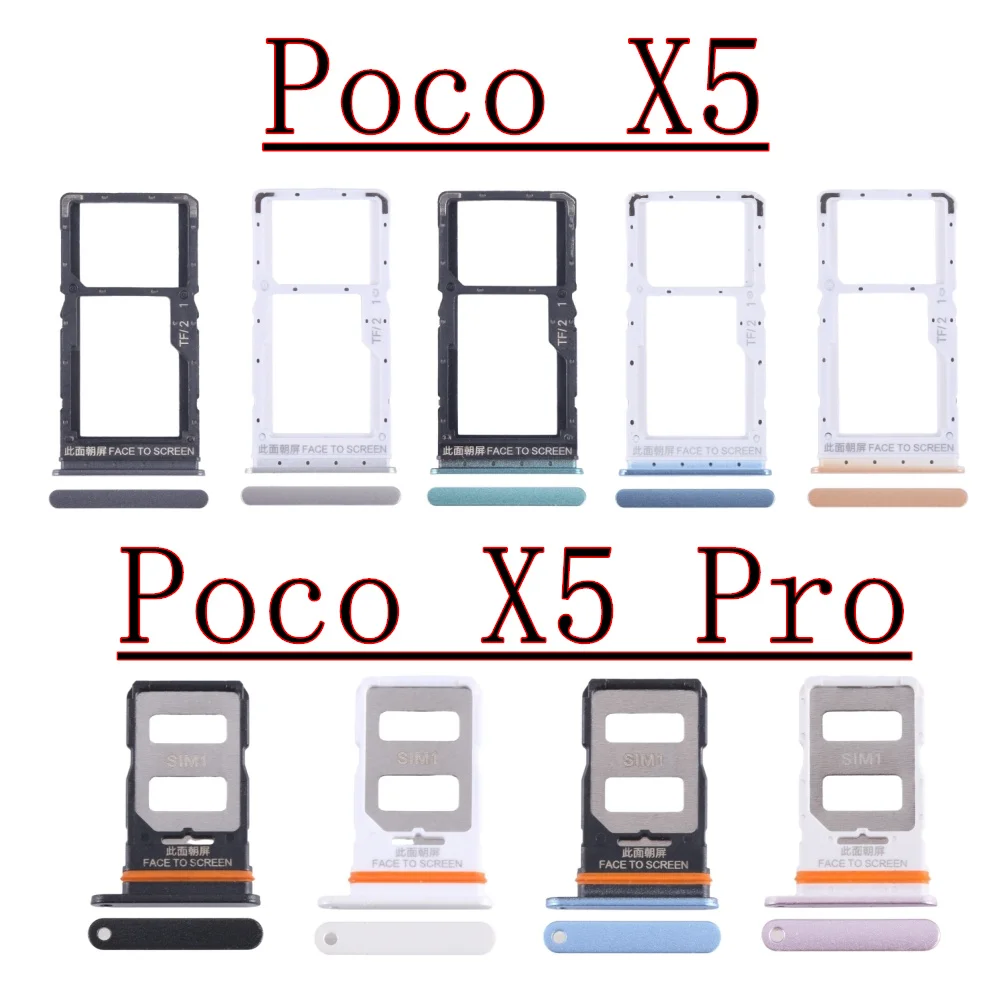 

Устройство чтения лотка для SIM-карты для Xiaomi Poco X5 Pro PocoX5Pro Держатель карты Micro SD Слот для SIM-карты Разъем адаптера Запчасти для ремонта