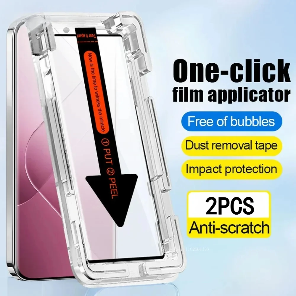 2 Stück Full Cover Glas Smartphone Displayschutzfolie für Xiaomi 14 Ultra 15 14 13 Pro 11 10S Civi 1S 2 3 4 Pro gehärtete Glasfolie