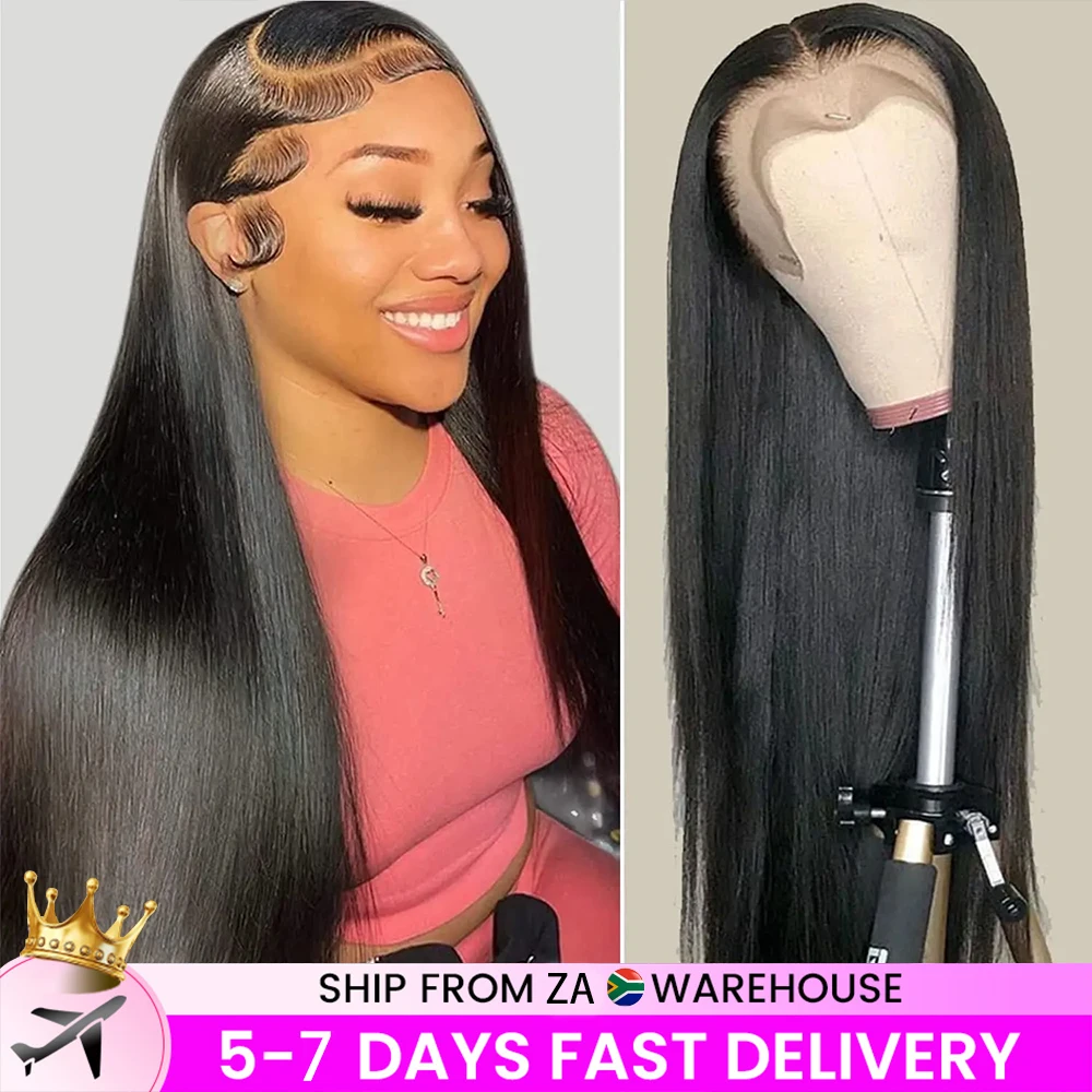 HD Transparent 100% Human 30 Inch Bone Straight 13x4 HD Lace Frontal Wig Human Hair Pre Plucked 4x4 Transparent HD Lace Front