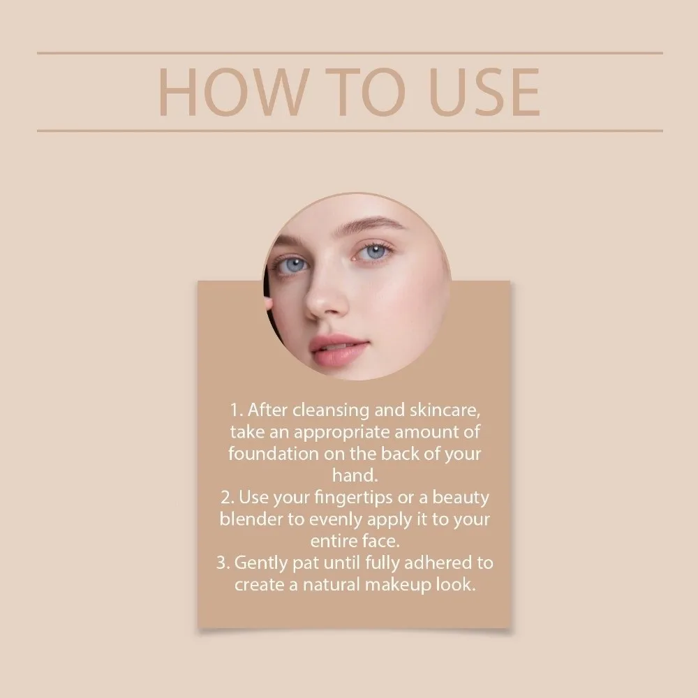Lightweight Coverage Color Changing Foundation Buildable Coverage Delicate Texture Skin Tone Adapting Foundation Long-Lasting
