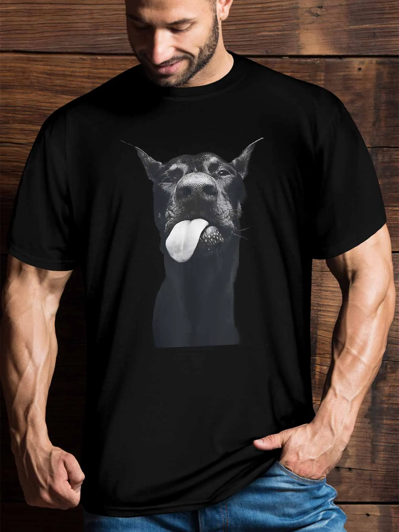 

Men's T-Shirt - Black Message Streetwear Tee, 100% Cotton Regular Fit Short Sleeve Round Neck Casual Top for Adults, All-Season