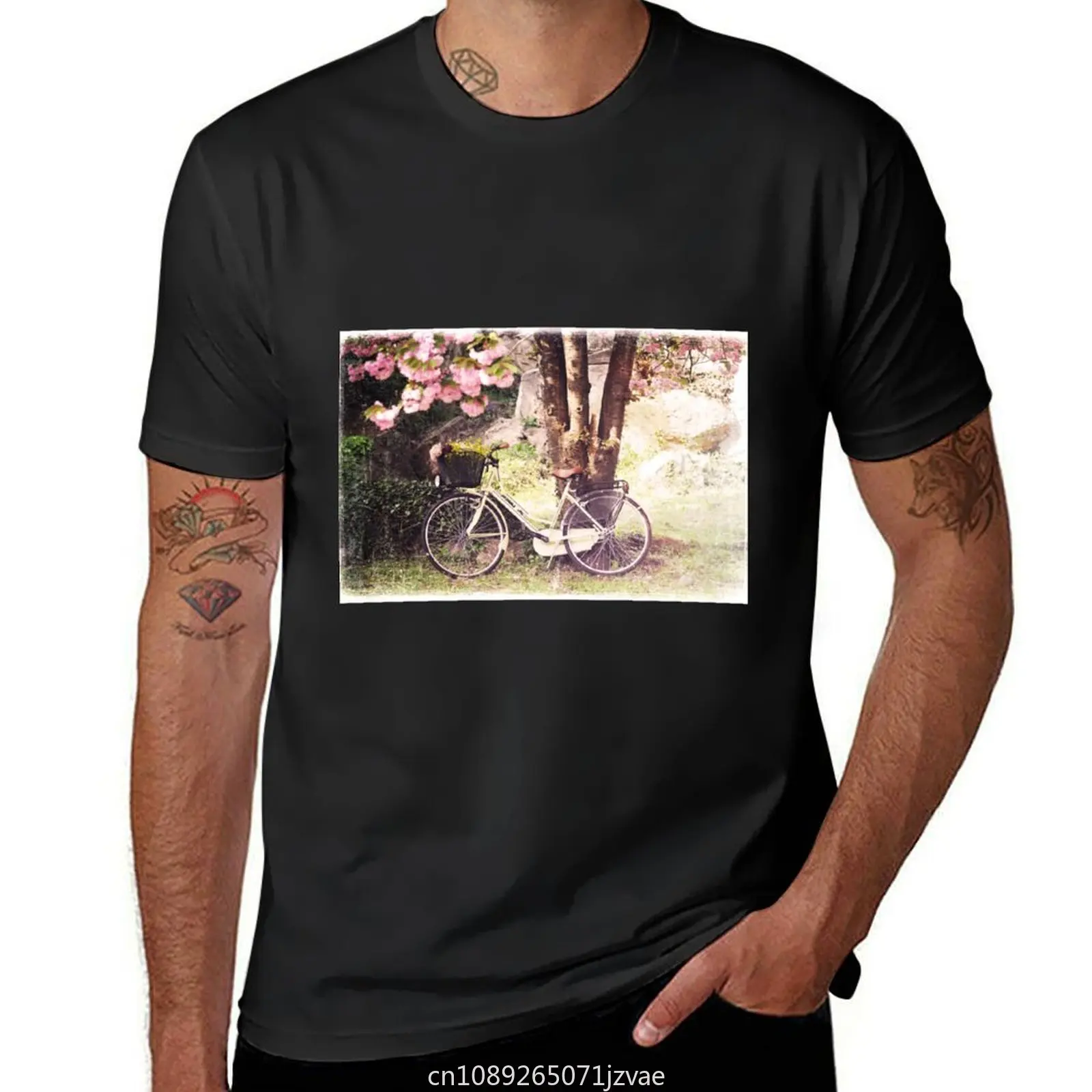 In the spring garden T-Shirt anime clothes tees big and tall t shirts for men