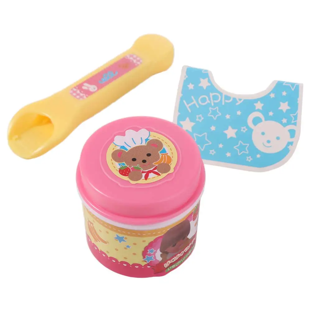 Simulatie Pudding Voederset Rollenspel Vroeg Onderwijs Aardbeienpudding Voedsel Voeden Roze Jelly Speelhuis Speelgoed Cadeau