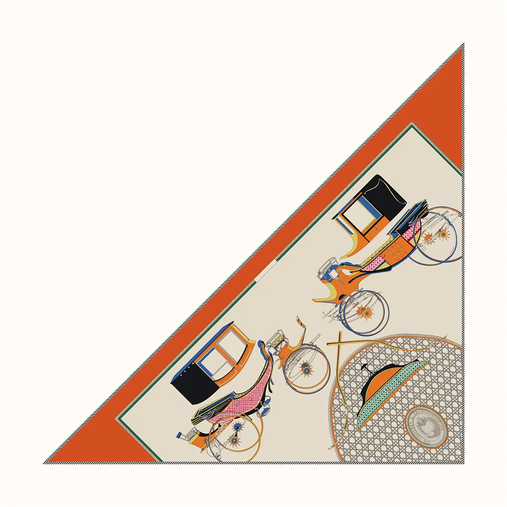 

Шелковый шарф для женщин, королевская карета с принтом, одинаковые треугольные шарфы, платки на голову, пляжные шали, бандана, женские хиджабы