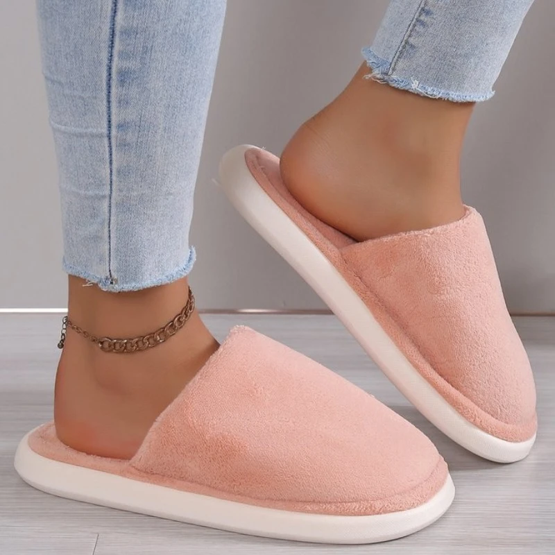 2023 Women Slippers Indoor Home Shoes Warm New Shoes Soft-soled Cotton Slippers Casual Comfy Warm Low-heeled Zapatillas De Mujer