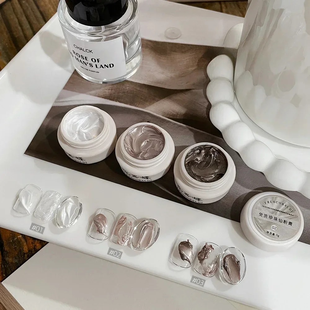 3 kolory 5g Nail Art Pearl Fairy Cream tekstura żel popularność półprzewodnikowy Nail Art Shell polski lakier żelowy DIY