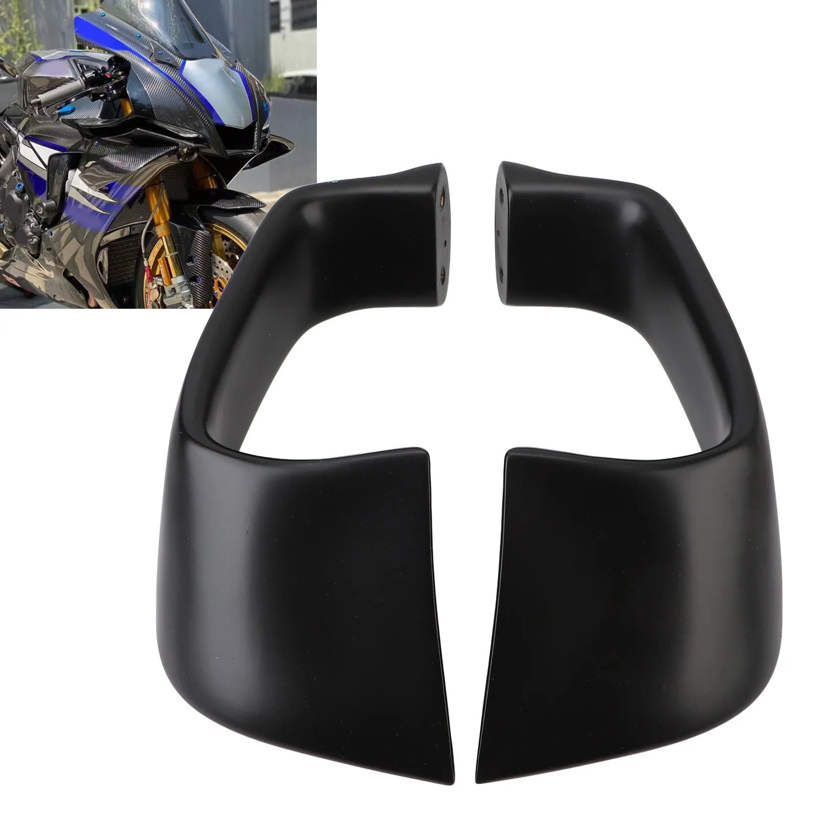 

2PCS Fixed Wing Spoiler Aerodynamic Motorcycle Winglet Fairing Wing Kit Side Wing Kit for Yamaha YZF R1 R6 Fixed Wing Fairing