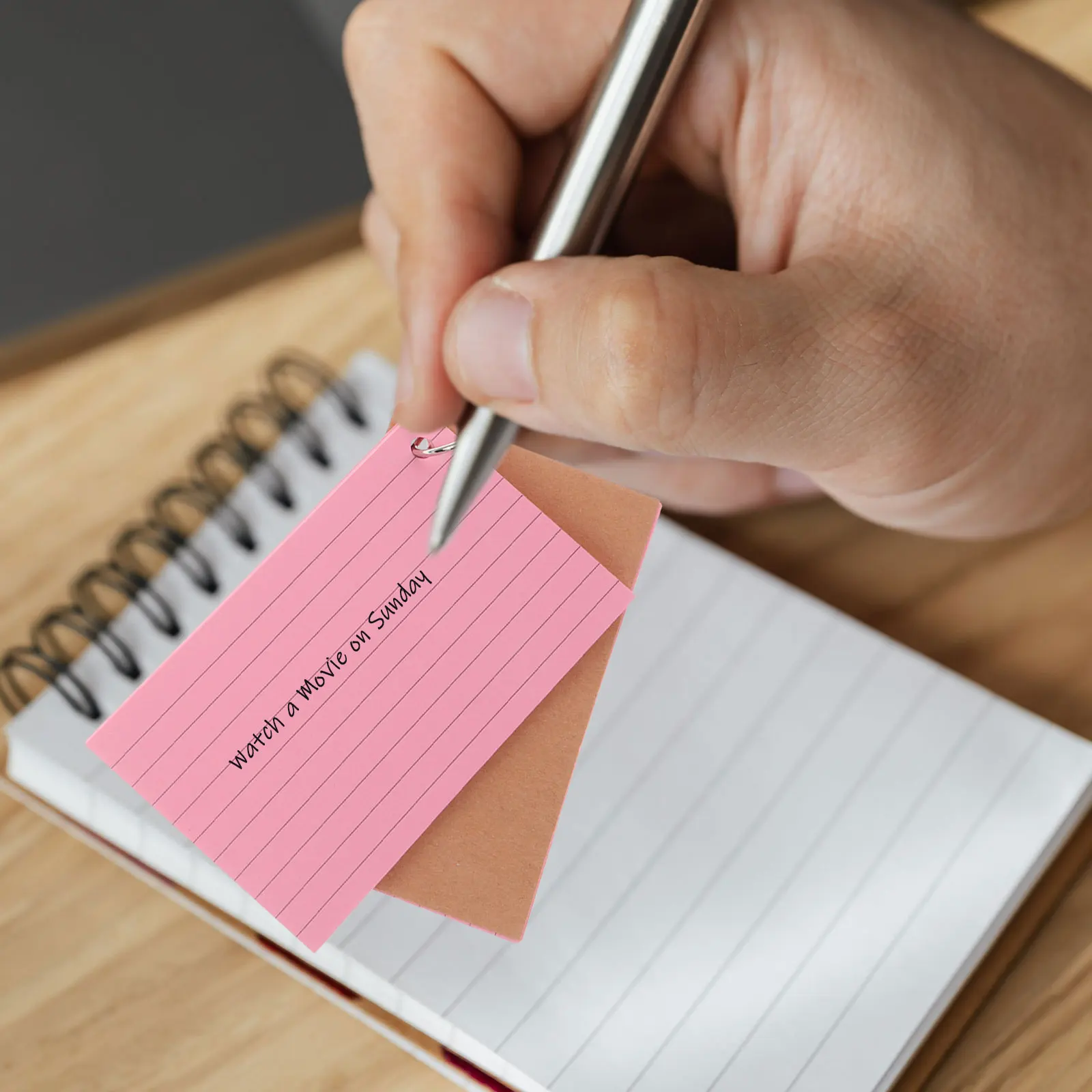 

1 Set Index Cards Bulk With Rings Flash Cards For Studying School Supplies College Study Essentials Notepad Vocabulary Practice