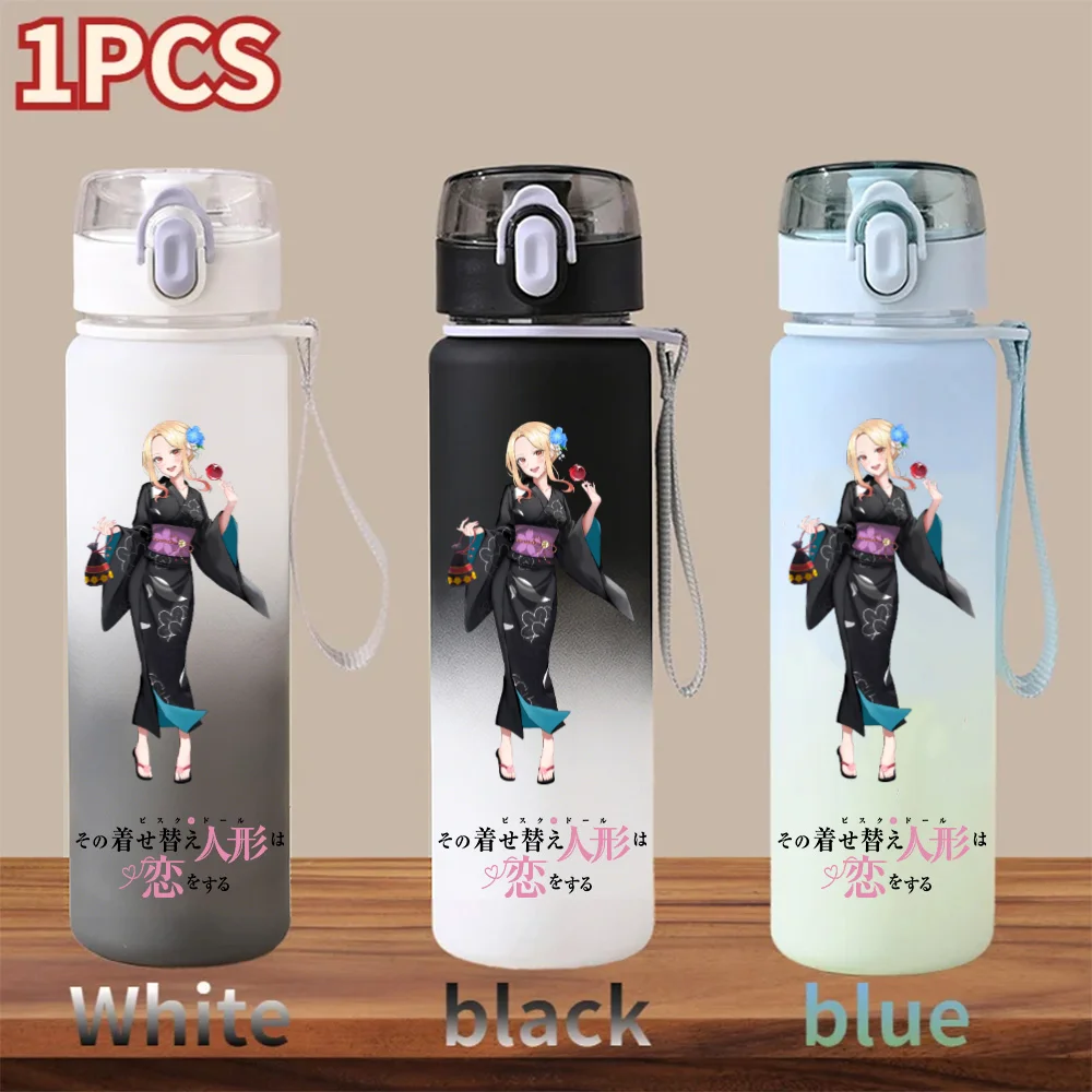My Dress-Up Darling 560ml Water Cup Kitagawa Marin Water Bottle Sports Students Portable Plastic Drinking Gradient Color Cup - view 4