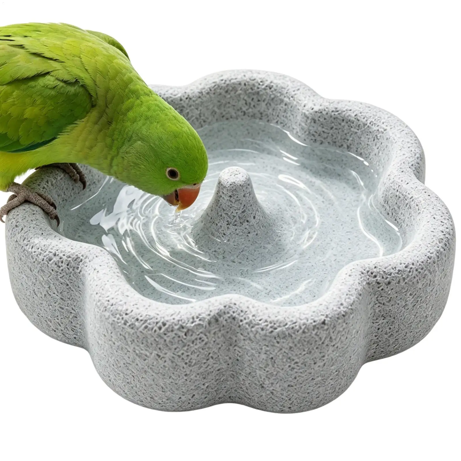 NEW Parrot Food Bowls Portable Stable Pumice Stone Wear Resistant Dish Bird Water Dish For Cockatoo Cockatiel Conure Parakeet