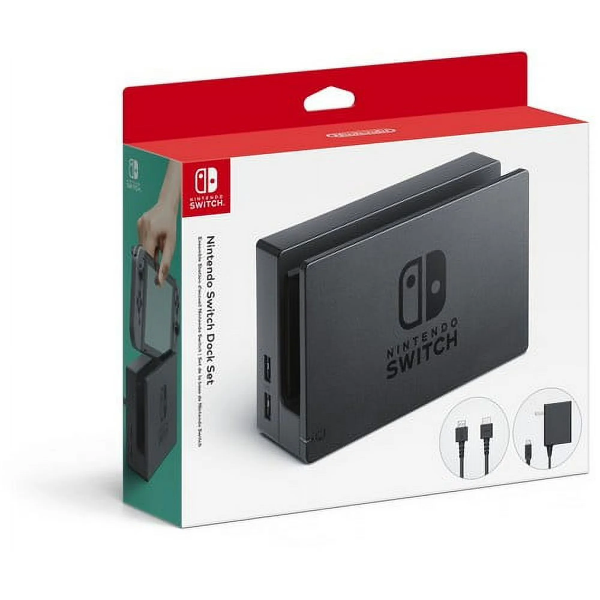 Nintendo Switch Dock, stabiel dockingstation, tv-modusweergave, HDMI- en LAN-poort, 2x USB, originele vervangende/extra basis, voor OLED- en standaard NS-console