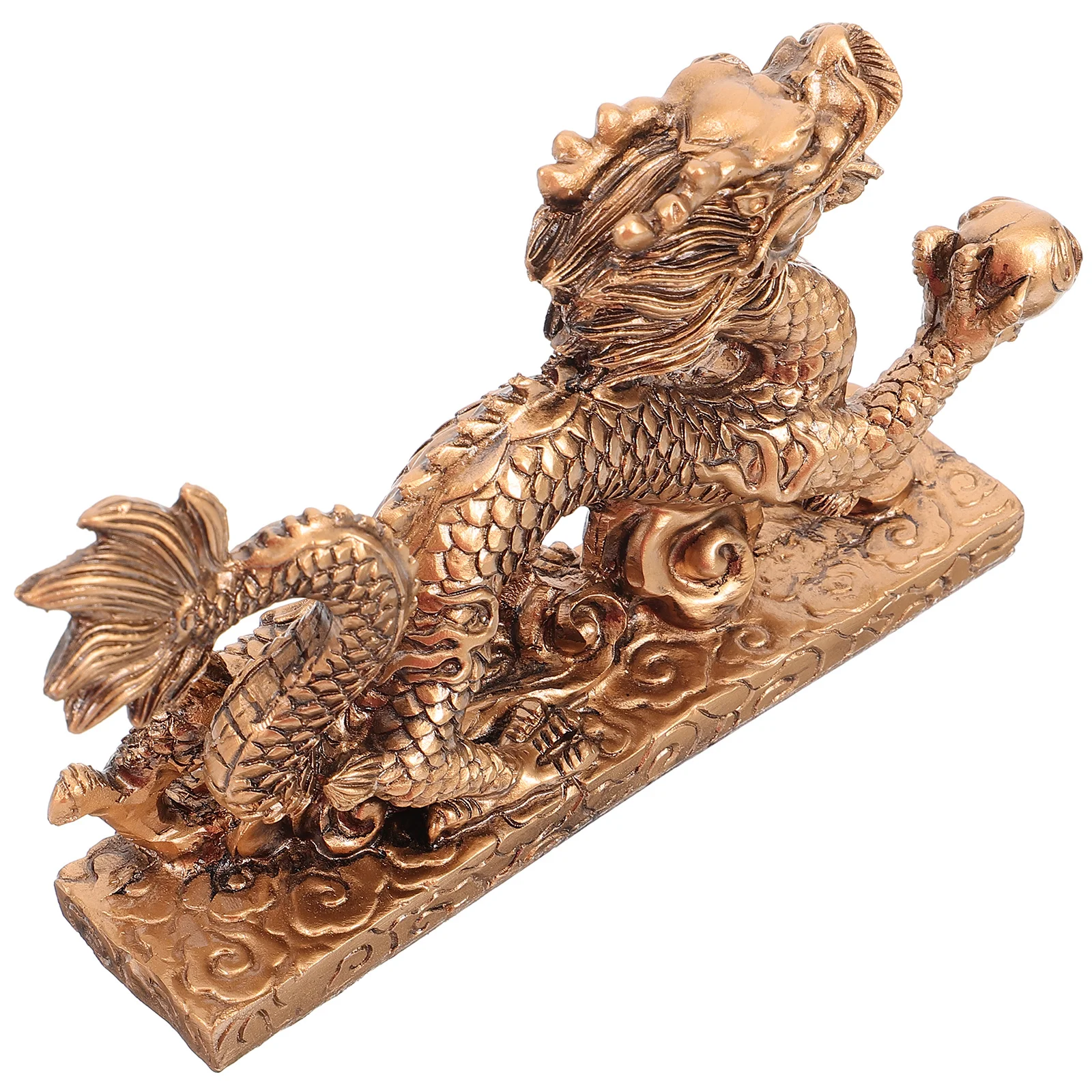 

Resin Statue Ornament Chinese Decorative Home Office Tabletop Desktop Wealth Prosperity Gift Chinese Auspicious Sculpture Tea