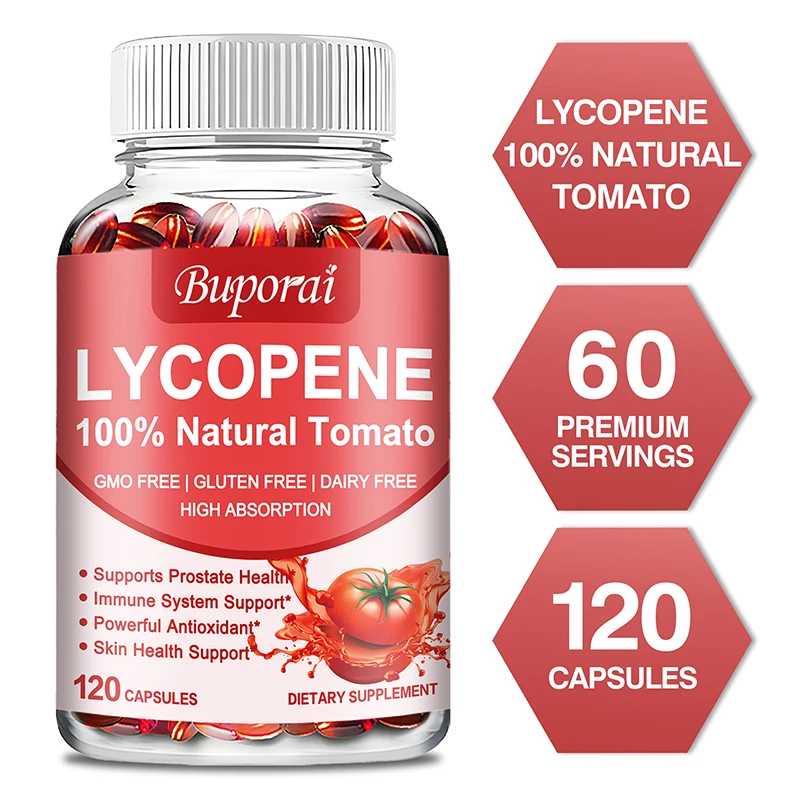 

Lycopene Capsules - Promotes Prostate, Heart, Vision Health, Immune Support, Antioxidant