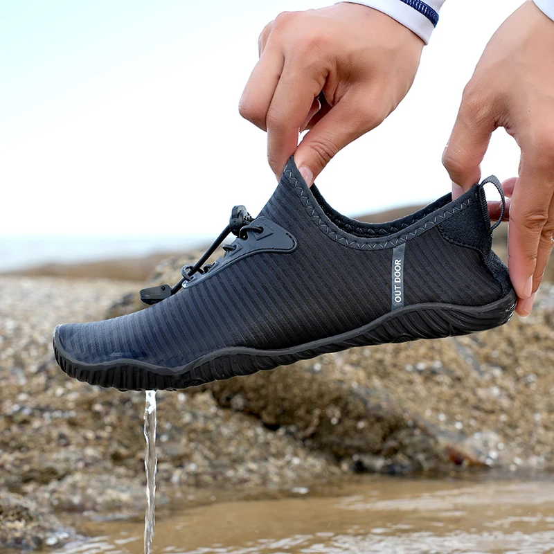 New Men Women Water Shoes Upstream Wading Swimming Barefoot Five Fingers Aqua Shoes Beach Seaside Gym Fitness Unisex Sneakers