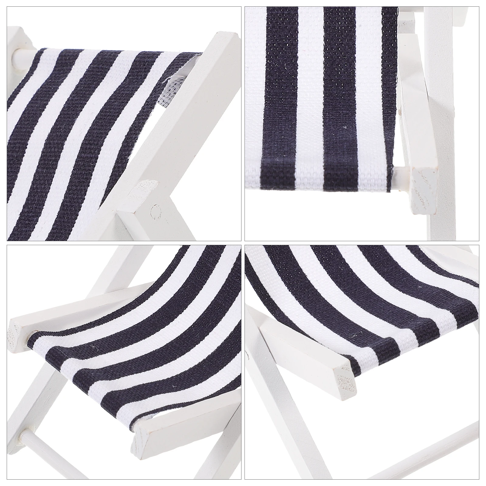 

Folding Mini Beach Chair Mediterranean Style Nautical Decor For Home Office Desktop Indoor Wood Handmade Ornament Gift Coastal