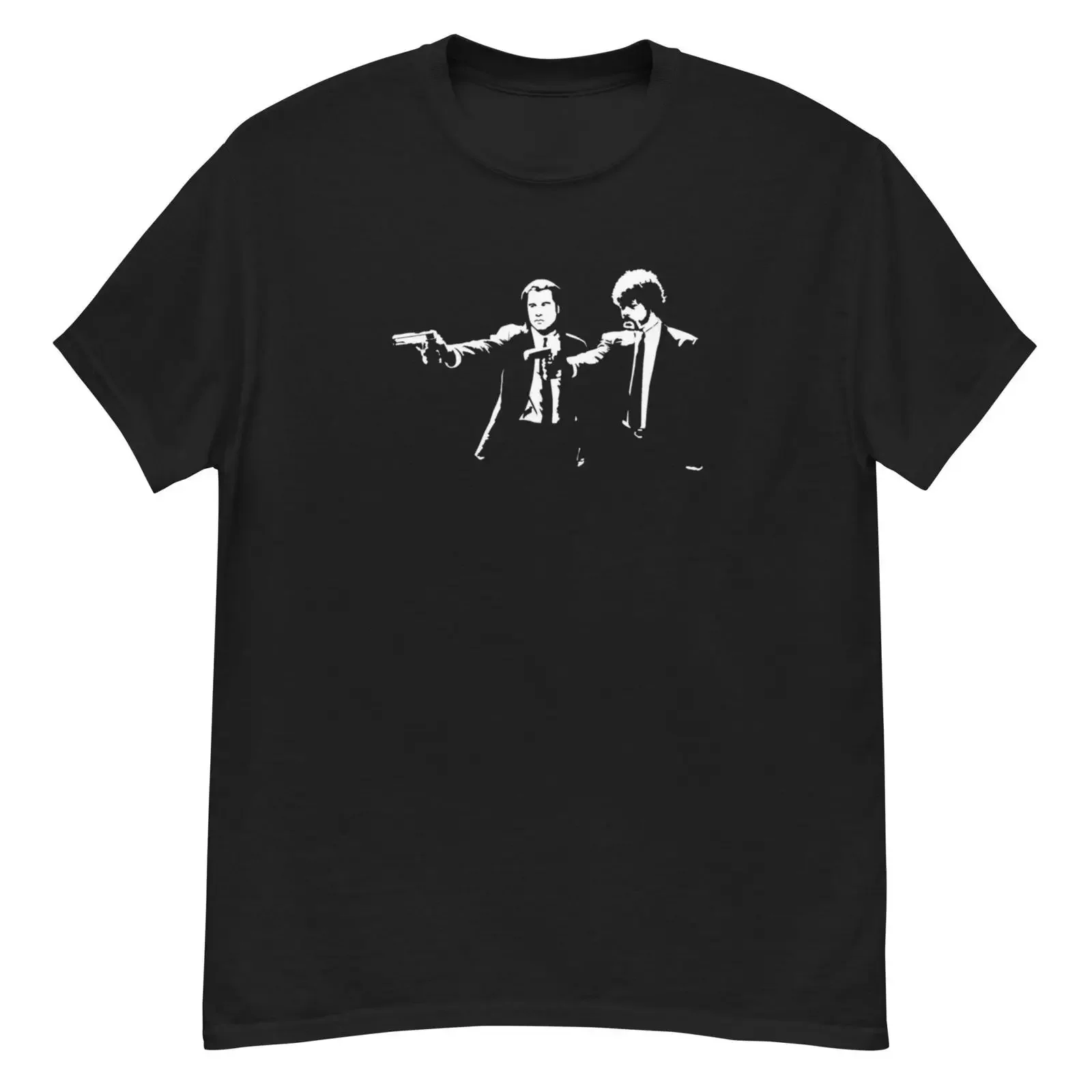 Pulp Fiction Vincent Jules Shooting Men amp 39 s classic tee vintage Washed graphic Stylish Soft Top For Everyday Wear
