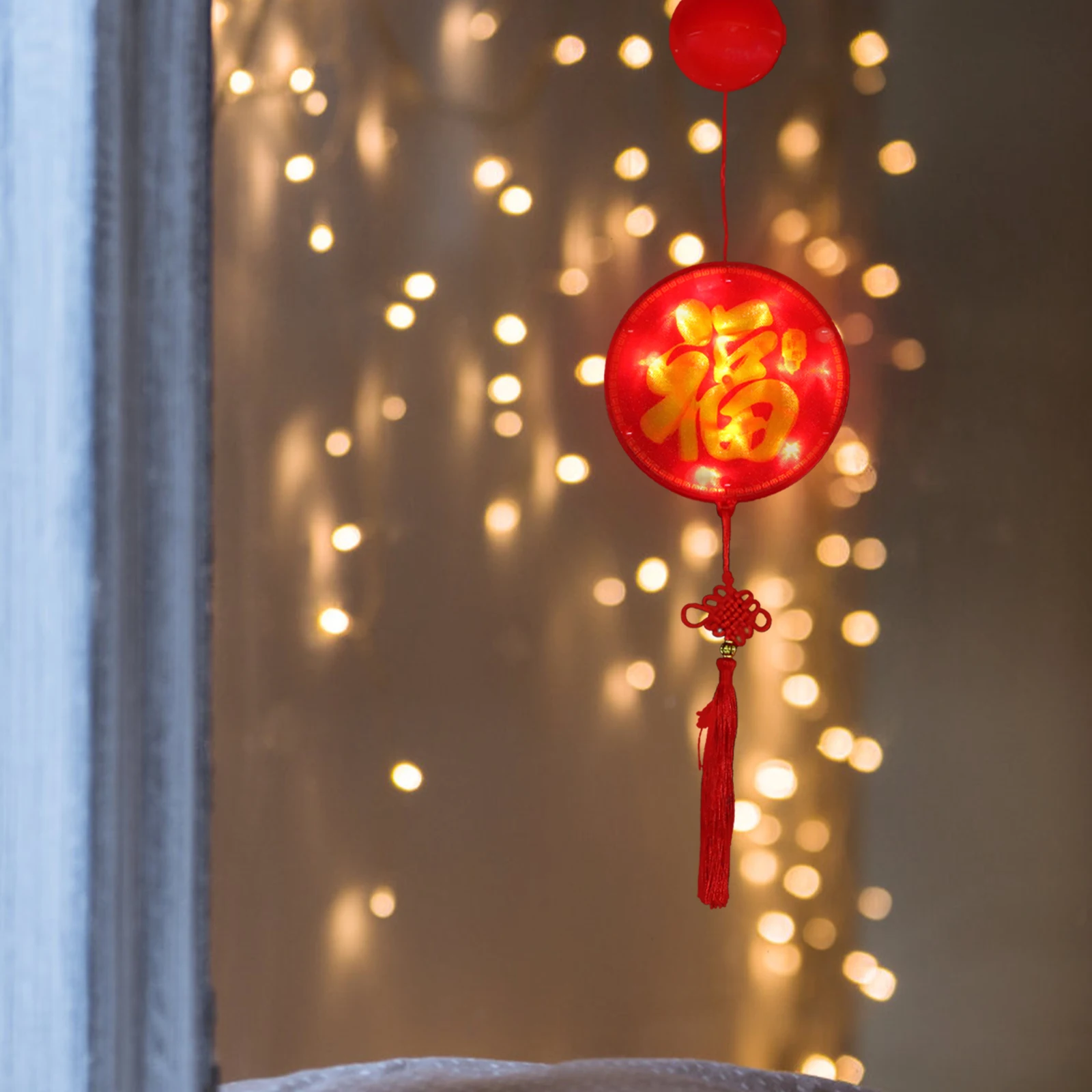 

Suction Lamp LED Fu Character Spring Festival Lights Plastic Decorations Showcase Window Door Wall Pendant Lighting Props