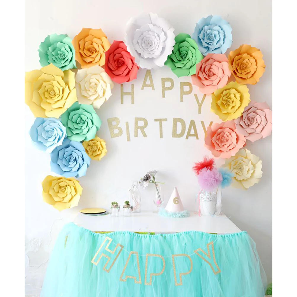 

2 Pcs Wedding Decoration Paper Flowers Artificial Mini Simulation for Weddings Rose Decors Manual