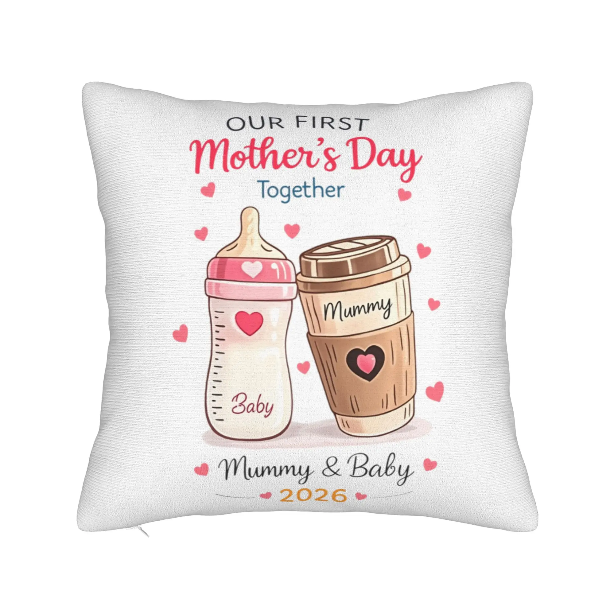 Pillow Case Our First Mothers Day Together Custom  Pillow Cover For Living Room Chair Kawaii Pillowcases