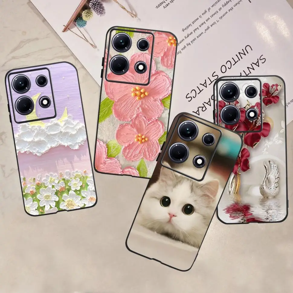 For Infinix Note 30 Pro Case Stylish Painted Cover Soft Silicone Phone Cases For Infinix Note30 Note 30 Pro X6833B X6716B Bumper
