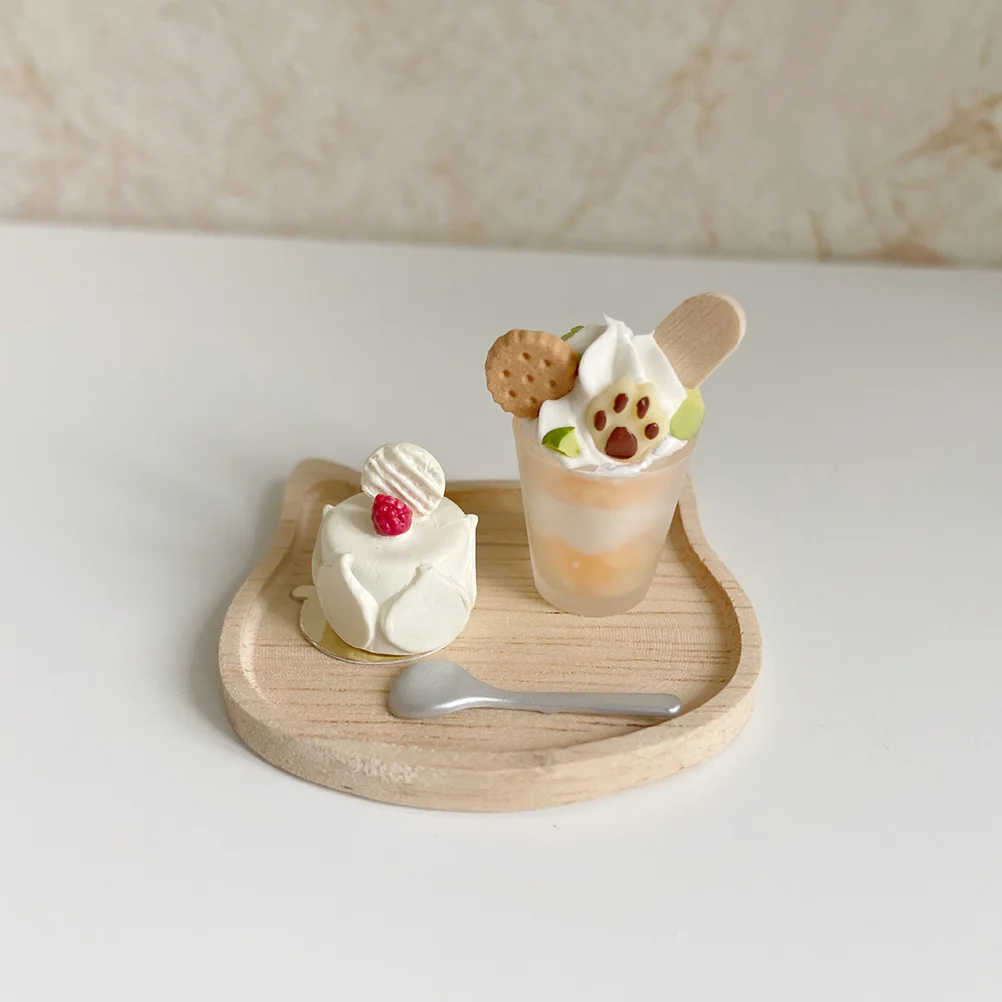 

Mini House Ice Cream Resin Cup Miniature Ornament Compact Size for Small House Decor Mini Ice Cream Decoration