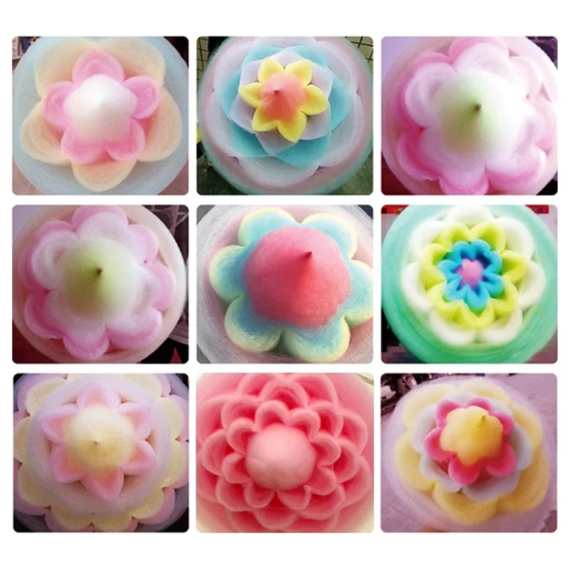 ماكينة غاز كهربائية لحلوى القطن التجارية من الفولاذ المقاوم للصدأ ماكينة صنع خيط السكر القطني الكهربائية ماكينة صنع الحلوى القطنية ذاتية الصنع