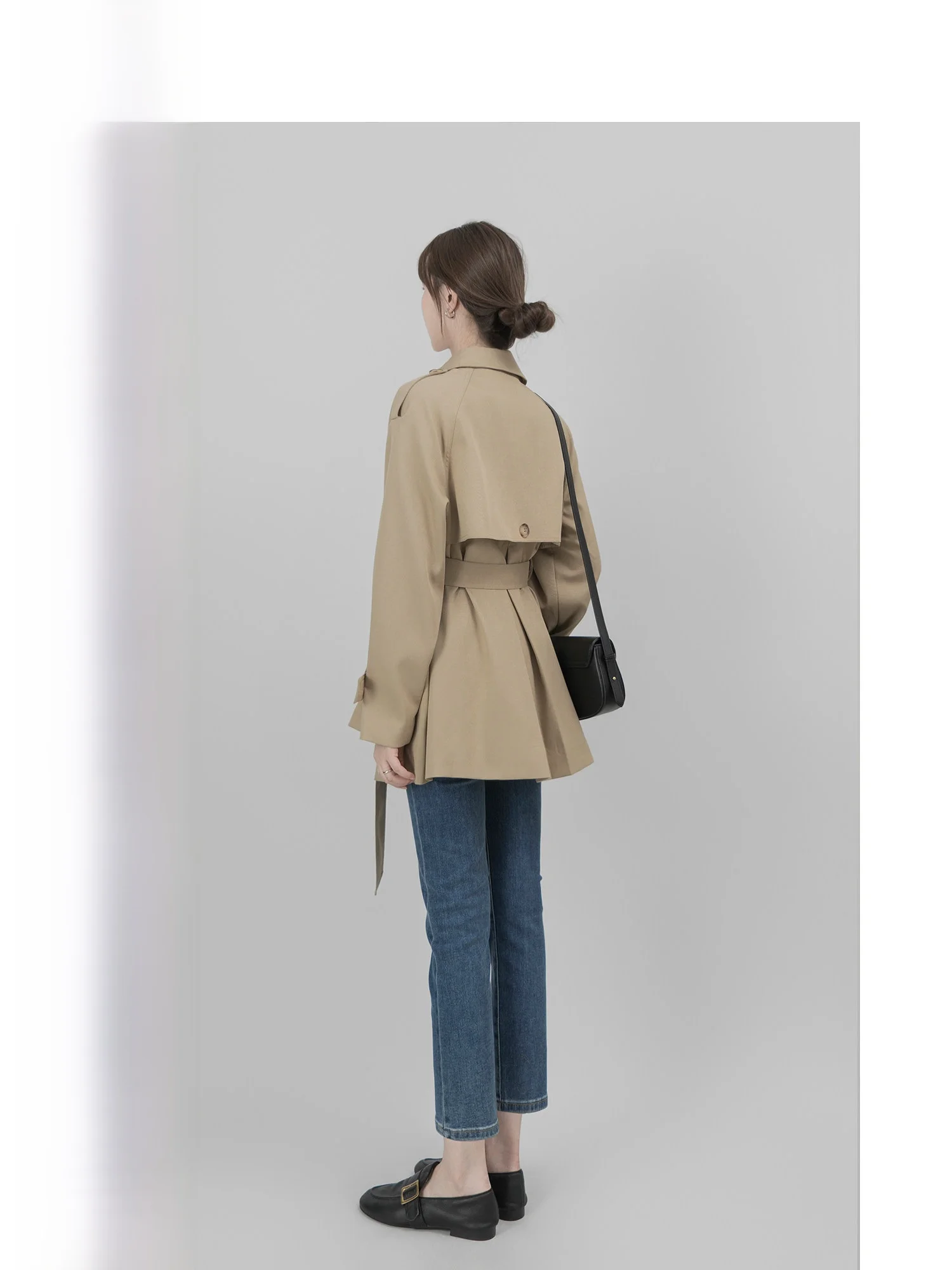 

Wavy Egg ort Casual Women's Coat Korean Sle Brit Design Sense ature Commuter Polyester Fiber Long Sve Stand Collar